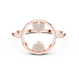 Gold Ring DR-6312, Rose Gold, view 4