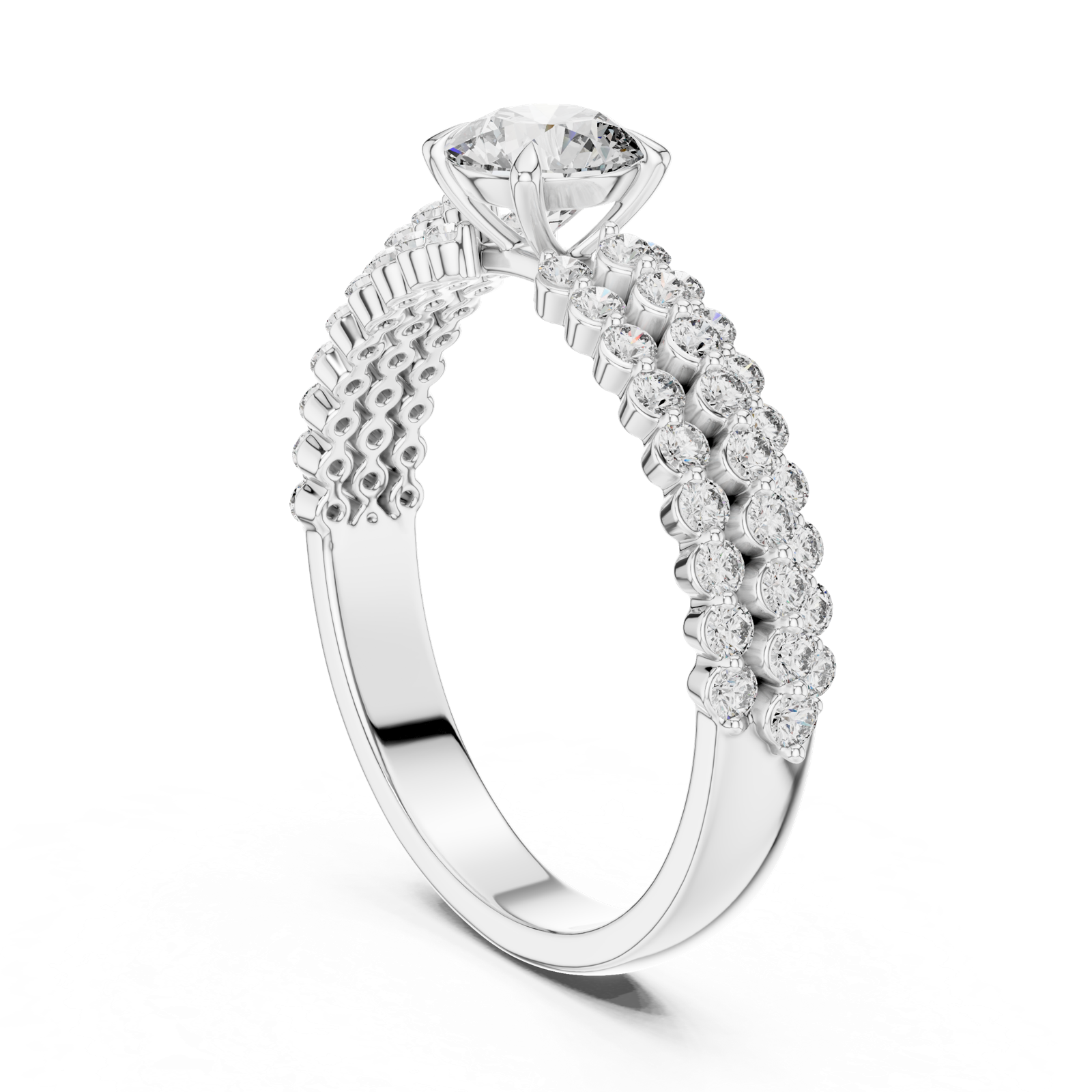 Gold Ring DDLR-005, White Gold