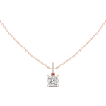 Gold Jewelry, Cushion center stone, Rose Gold, view 4