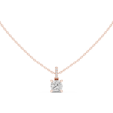 Gold Jewelry, Cushion center stone, Rose Gold, view 4