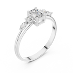 Gold Ring HLR-90, White Gold, view 2