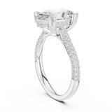 Gold Ring DDLR-260, Oval center stone, White Gold, view 1