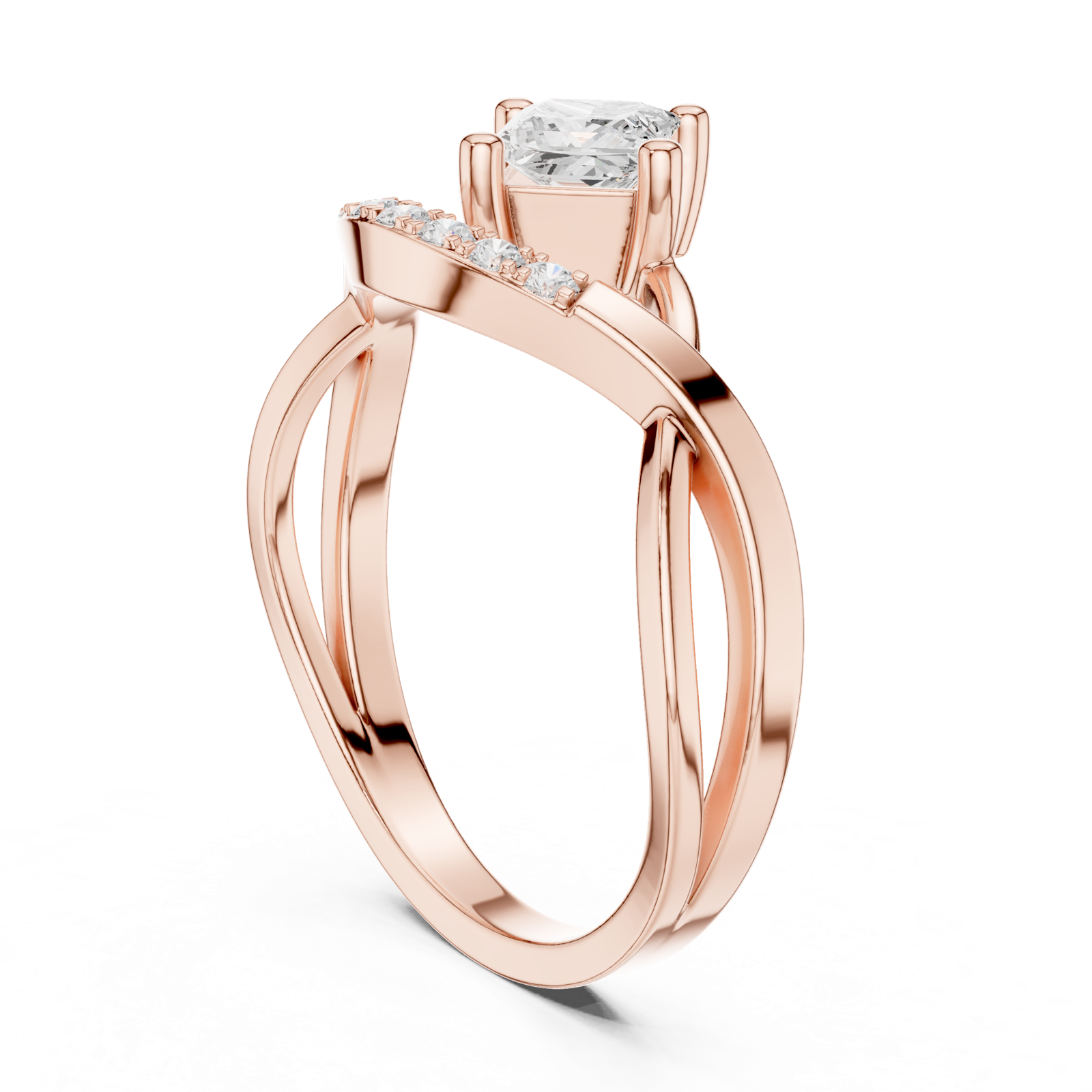 Gold Ring DDLR-487, Rose Gold