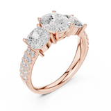 Gold Ring DDLR-716, Rose Gold, view 2