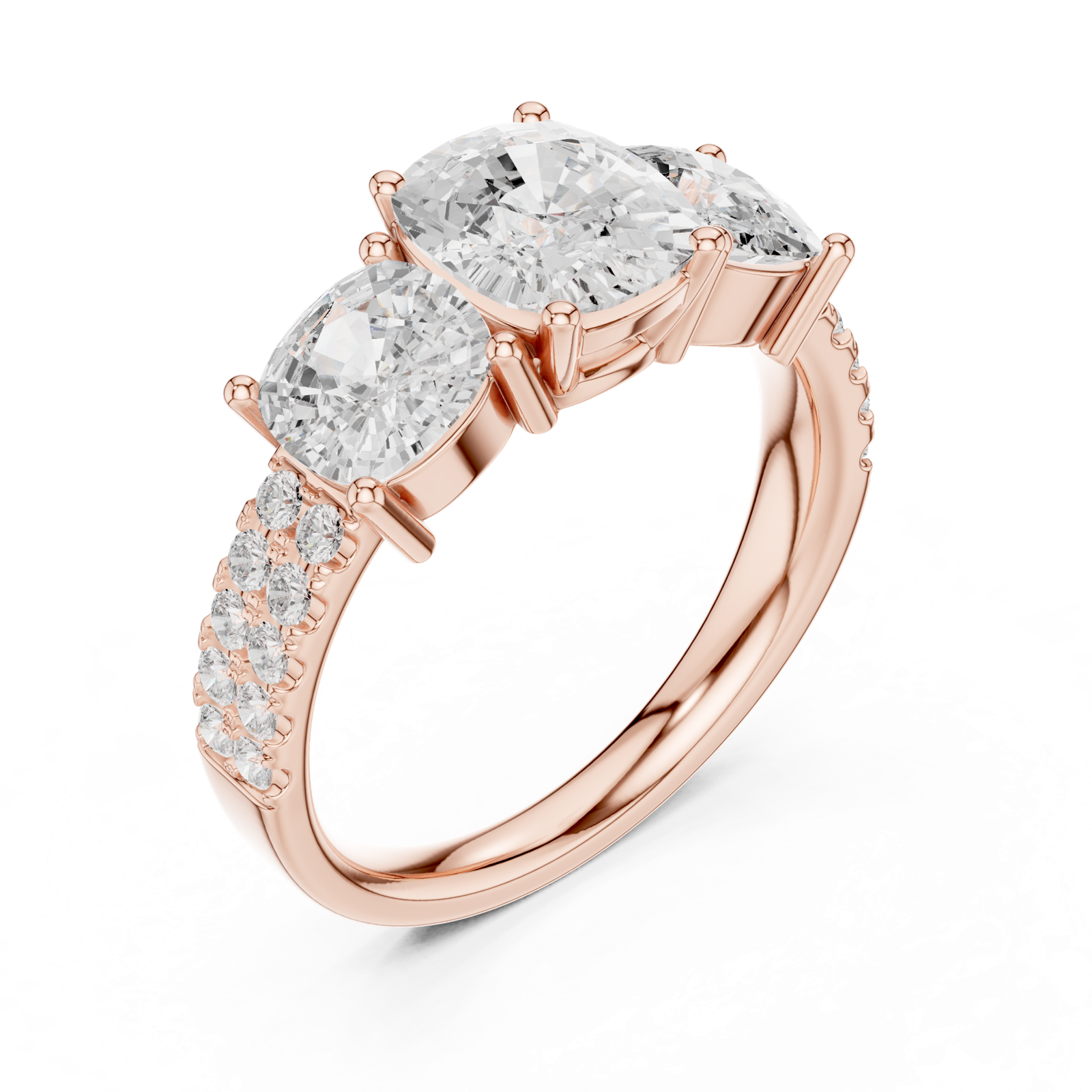 Gold Ring DDLR-716, Rose Gold, view 2