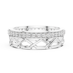 Gold Ring L22-R9, White Gold, view 3