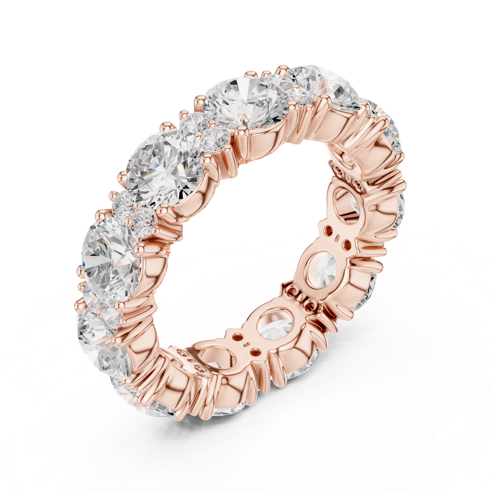 Gold Ring DDLR-707, Rose Gold, view 2