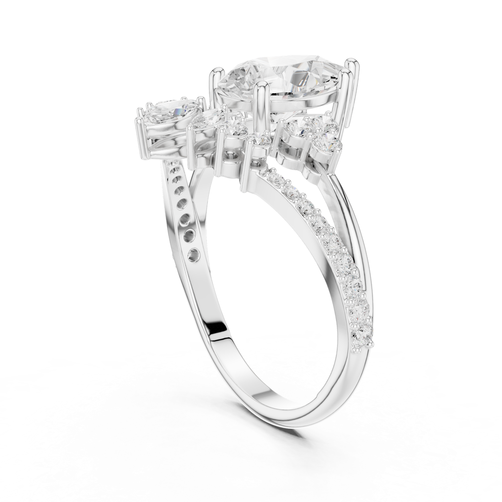Gold Ring SBWR(55), White Gold