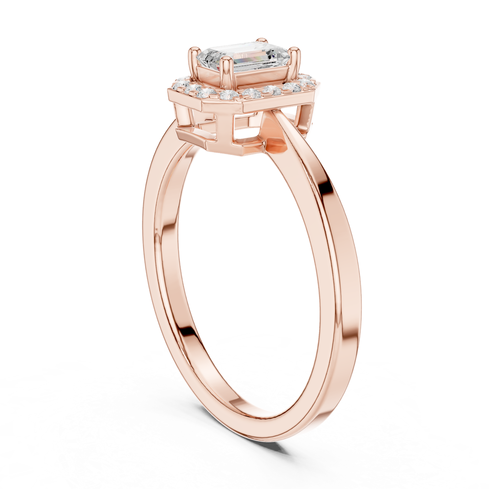 Gold Ring DDLR-493, Rose Gold, view 1