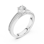 Gold Ring LR-0321, White Gold, view 2