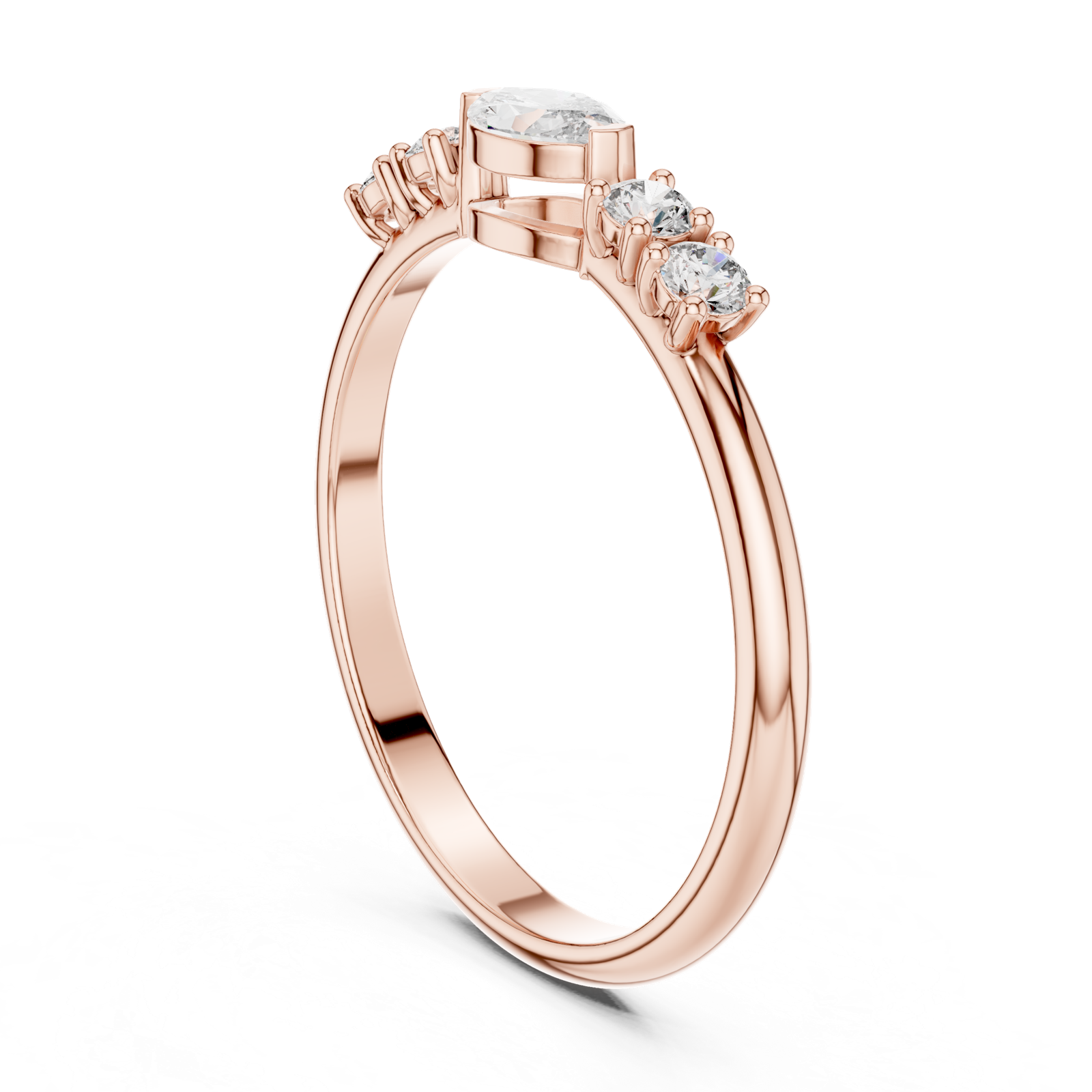 Gold Ring HLR-104, Rose Gold