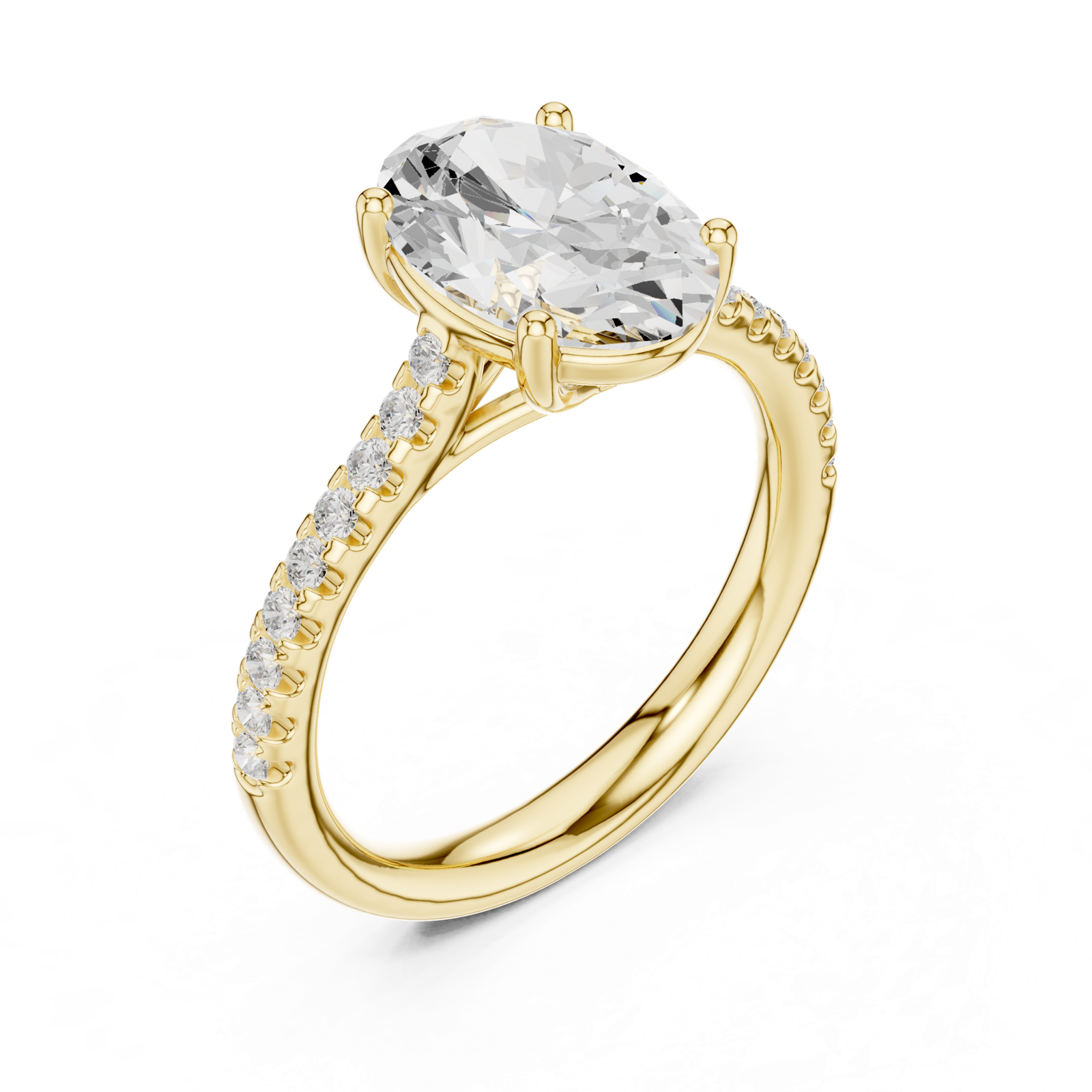 Gold Ring DDLR-729, Yellow Gold, view 2