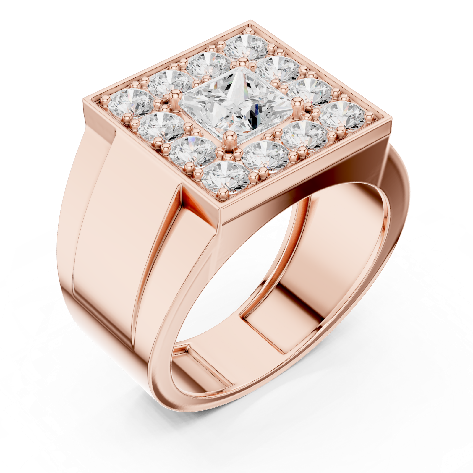 Gold Ring DDLR-388, Rose Gold, view 2