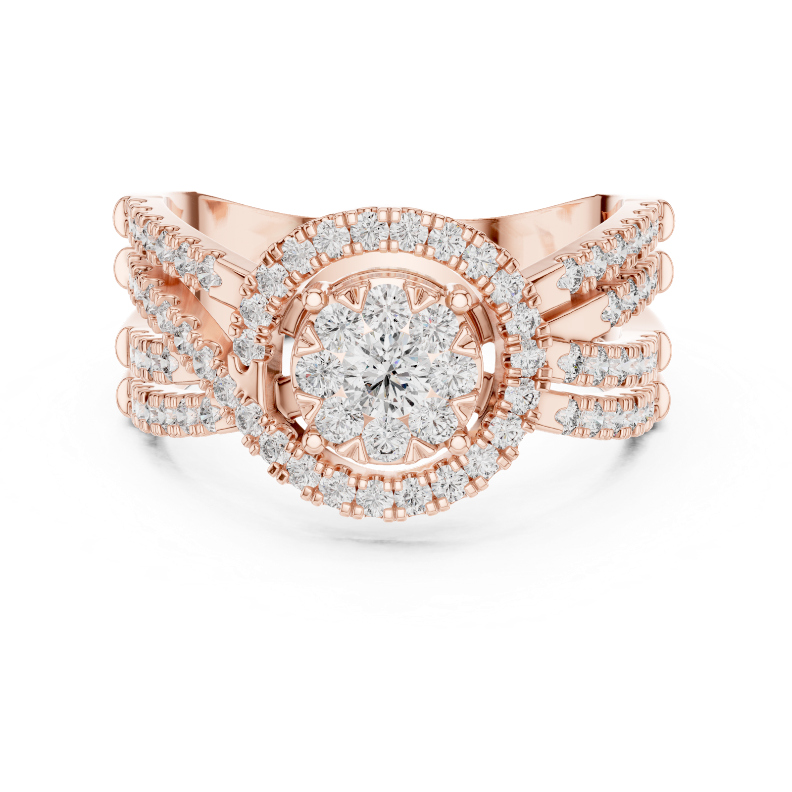 Gold Ring 19-120008L, Rose Gold, view 4