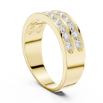 14K Solid Gold Lab Diamond Eternity Ring, Yellow Gold, view 1