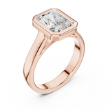 Gold Jewelry L36-3, Radiant center stone, Rose Gold, view 2