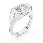 Gold Jewelry L36-4, Radiant center stone, White Gold, view 2