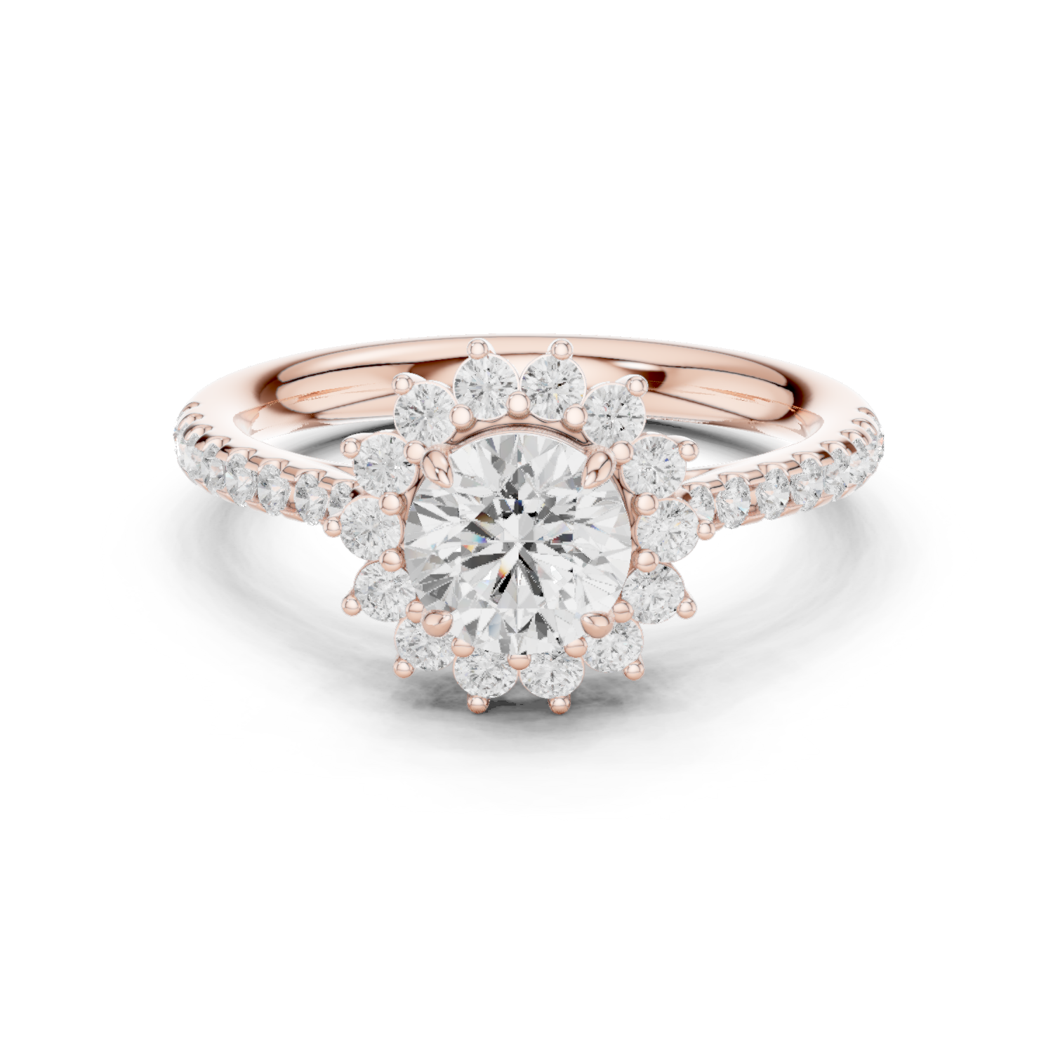 Gold Ring DDLR-674, Rose Gold