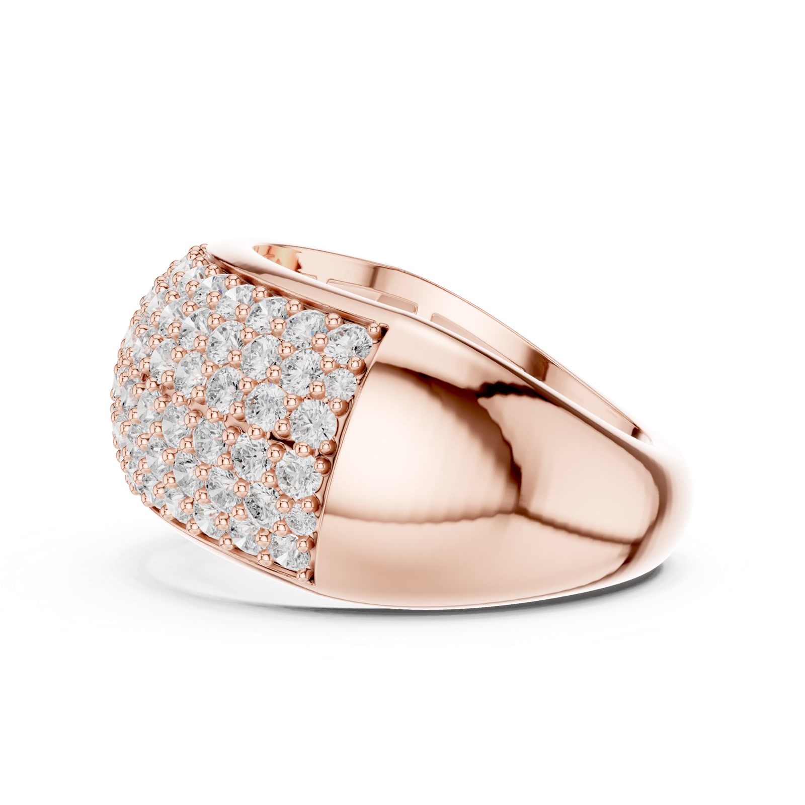 Gold Ring DDLR-316, Rose Gold, view 3