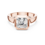 Gold Jewelry L36-3, Asscher center stone, Rose Gold, view 4