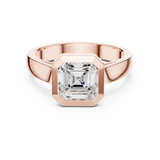 Gold Jewelry L36-3, Asscher center stone, Rose Gold, view 4