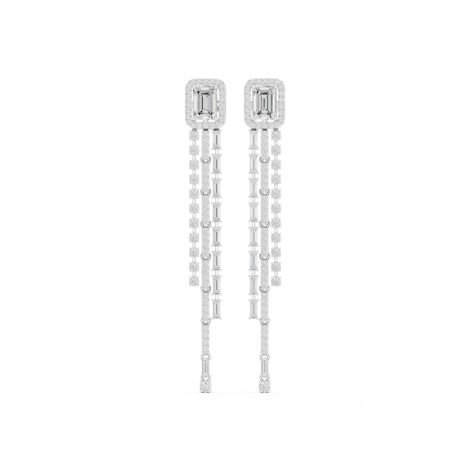 Gold Earrings SBER(20), White Gold