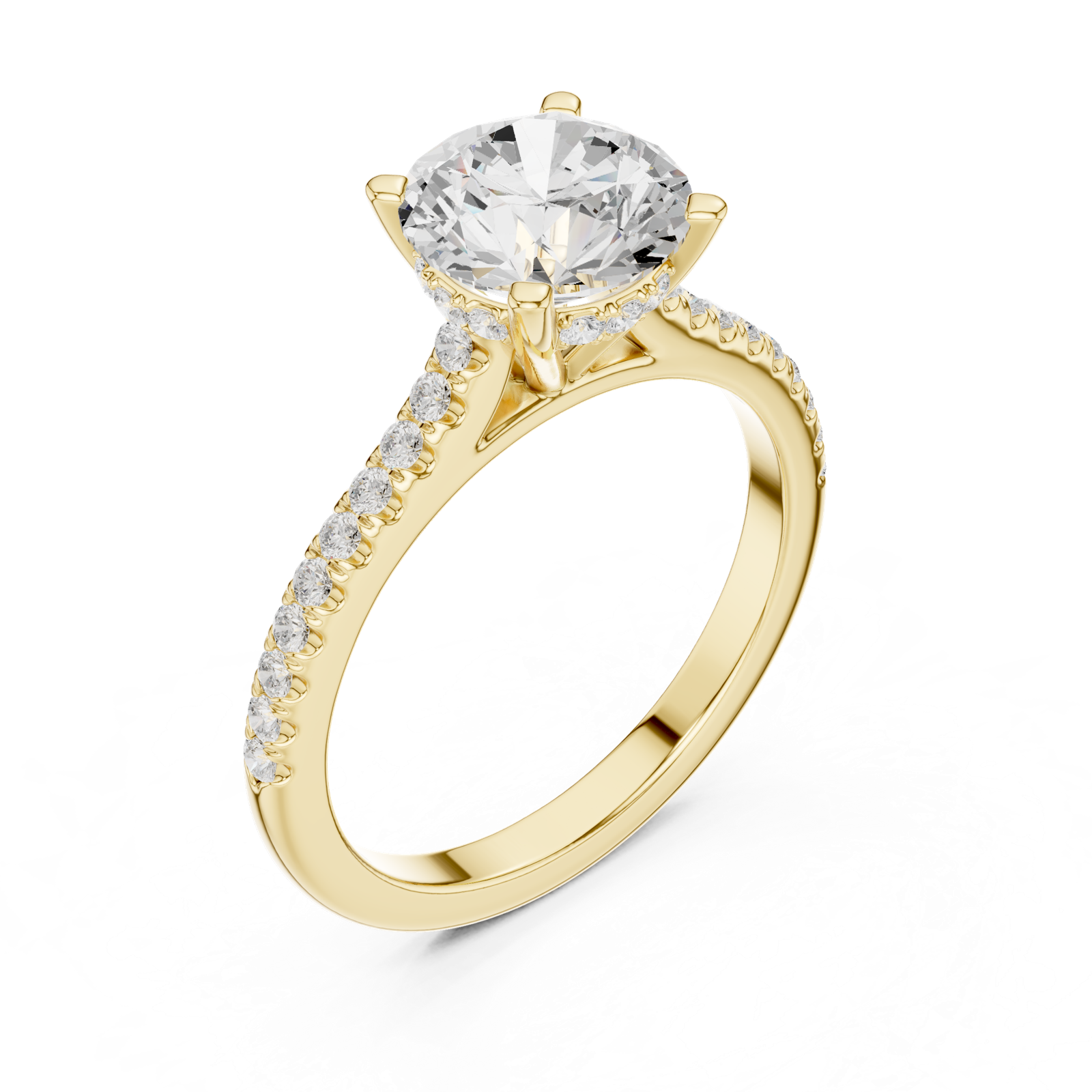 Gold Ring DDLR-1003, Yellow Gold, view 2