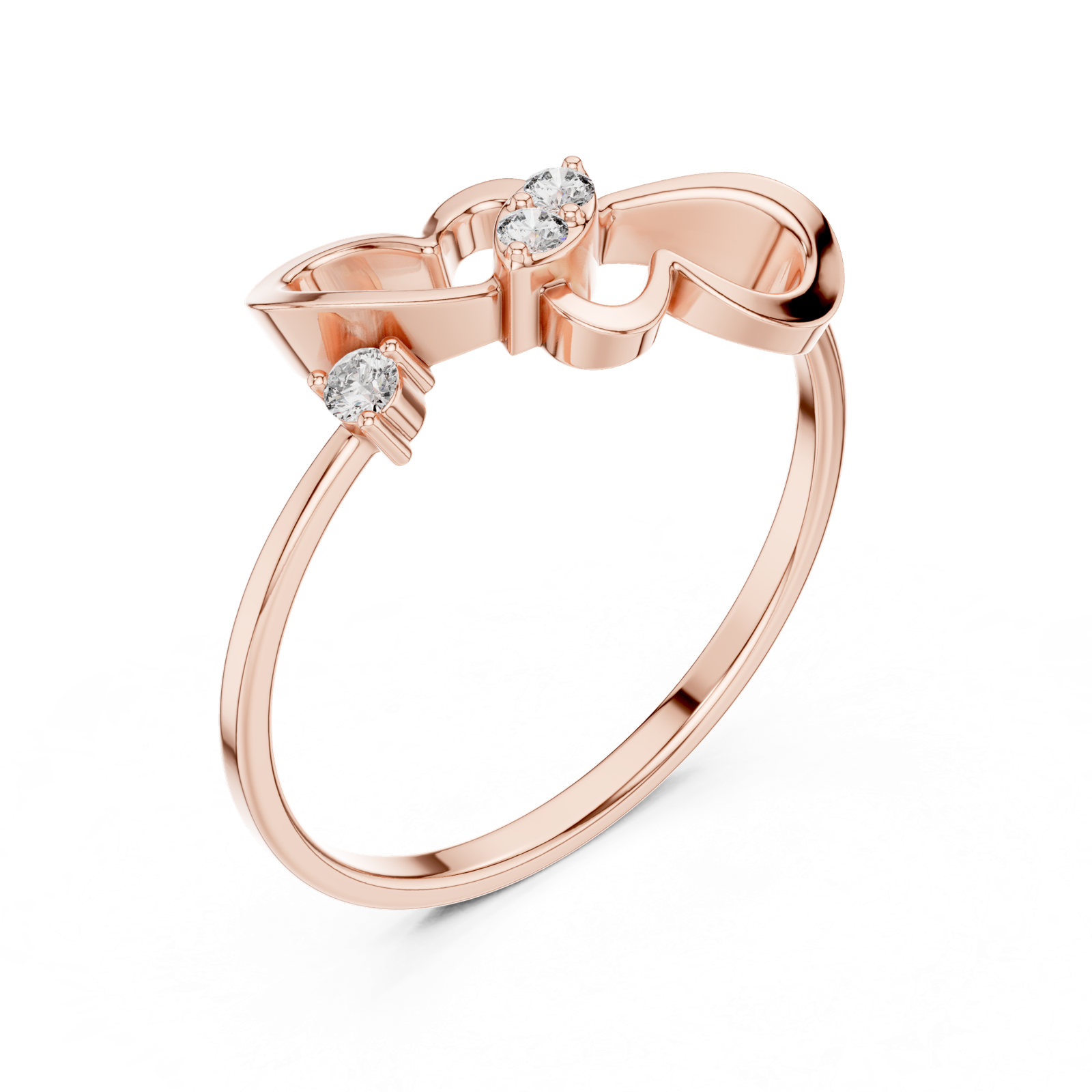 Gold Ring Ledis Ring, Rose Gold, view 2