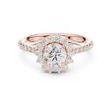 Gold Ring DDLR-674, Rose Gold, view 4