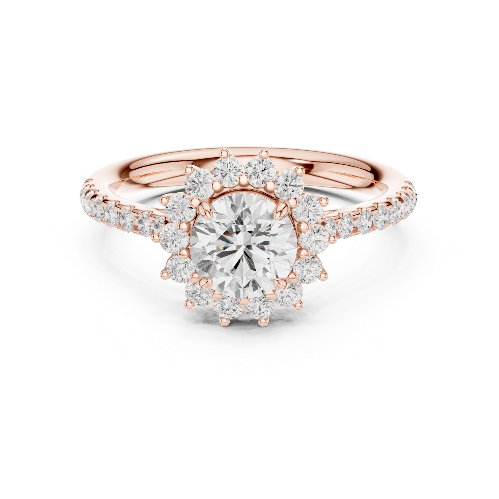 Gold Ring DDLR-674, Rose Gold, view 4