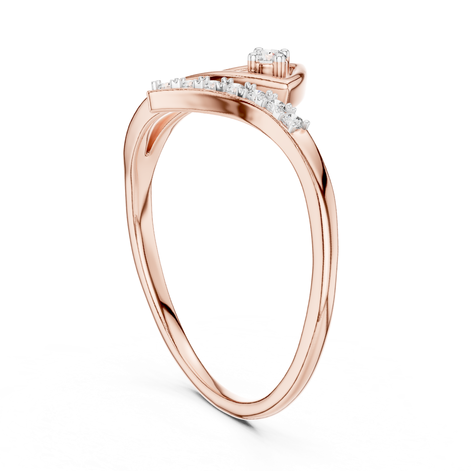 Gold Ring 12-10030@L, Rose Gold, view 1