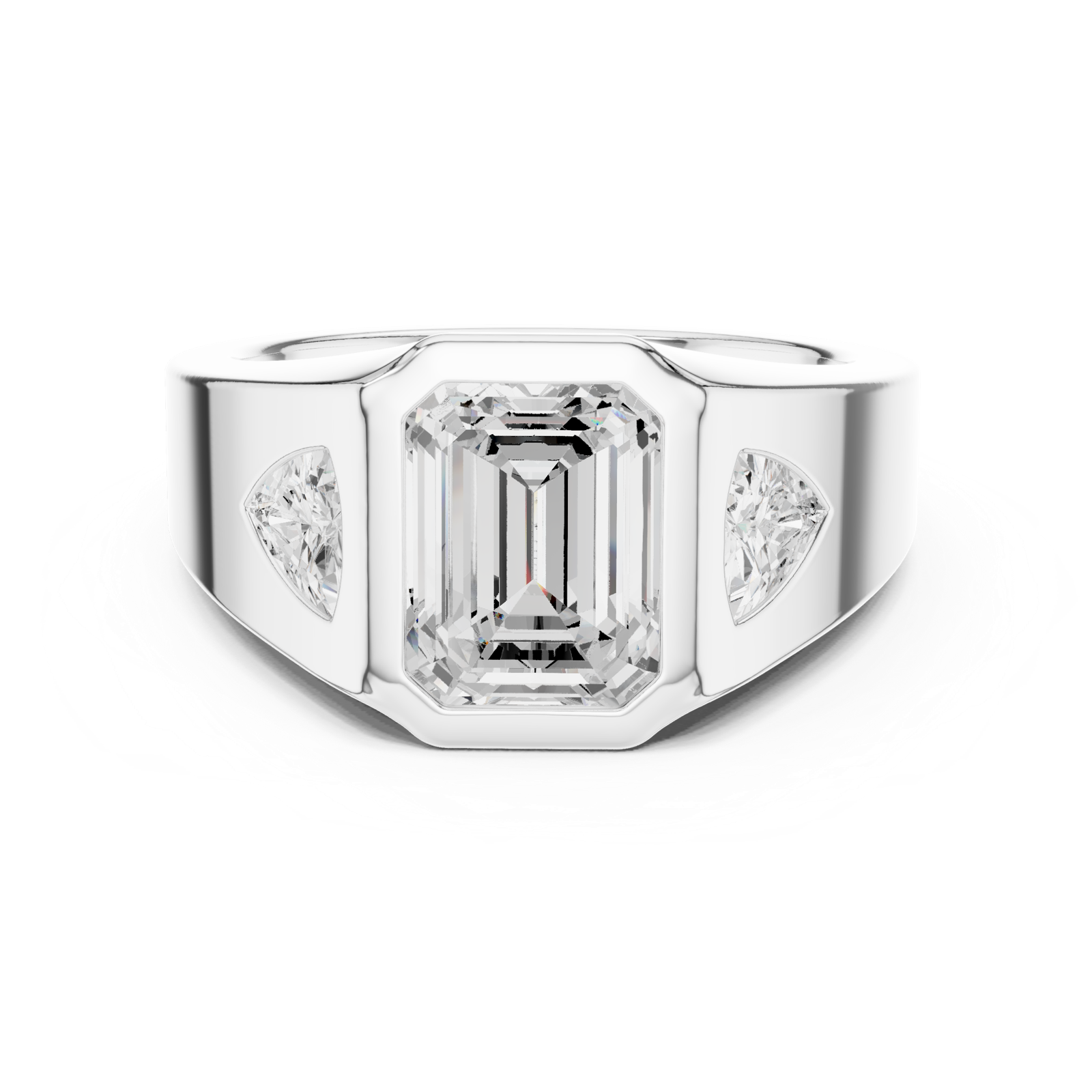 Gold Ring DDLR-285, White Gold, view 4
