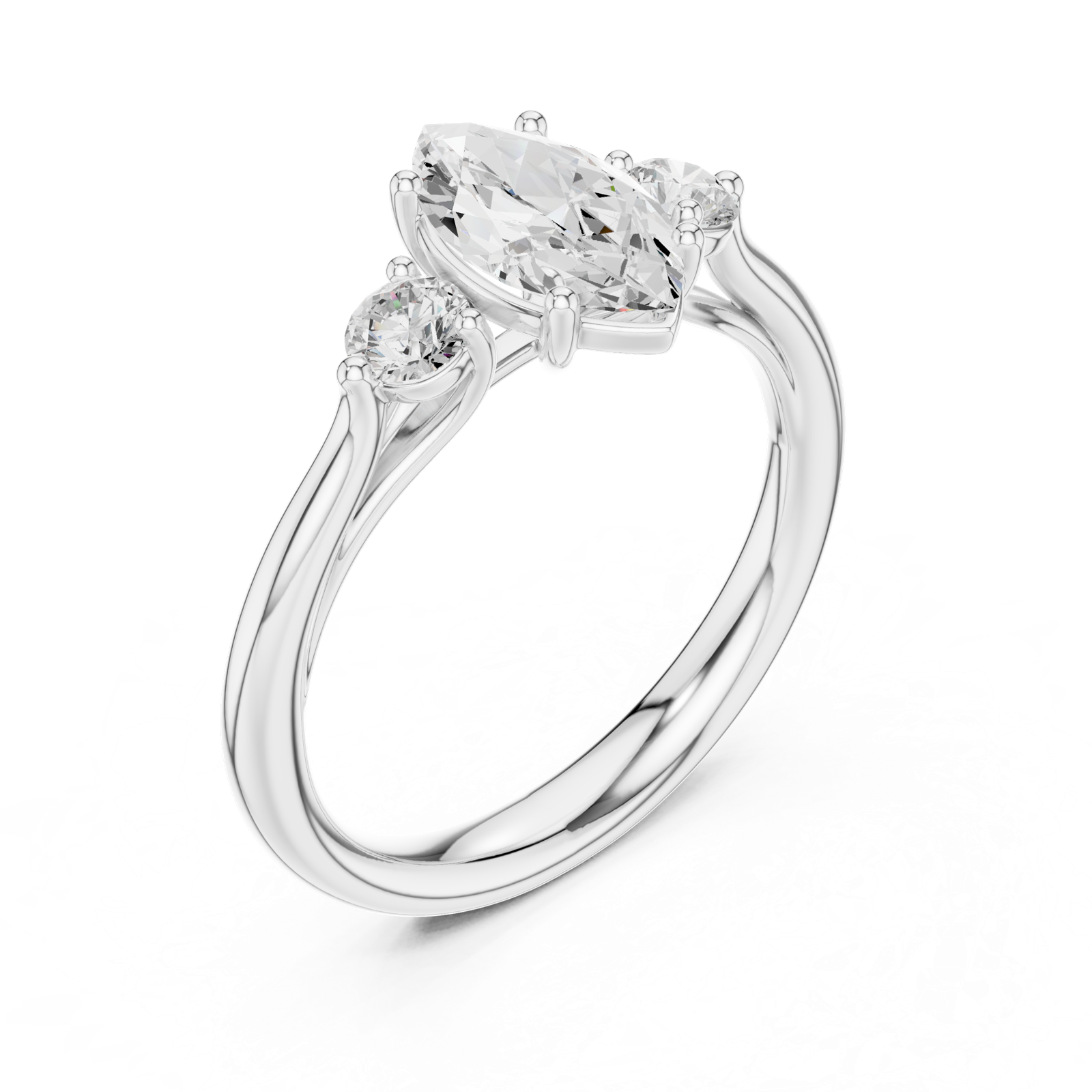 Gold Ring DDLR-726, White Gold, view 2