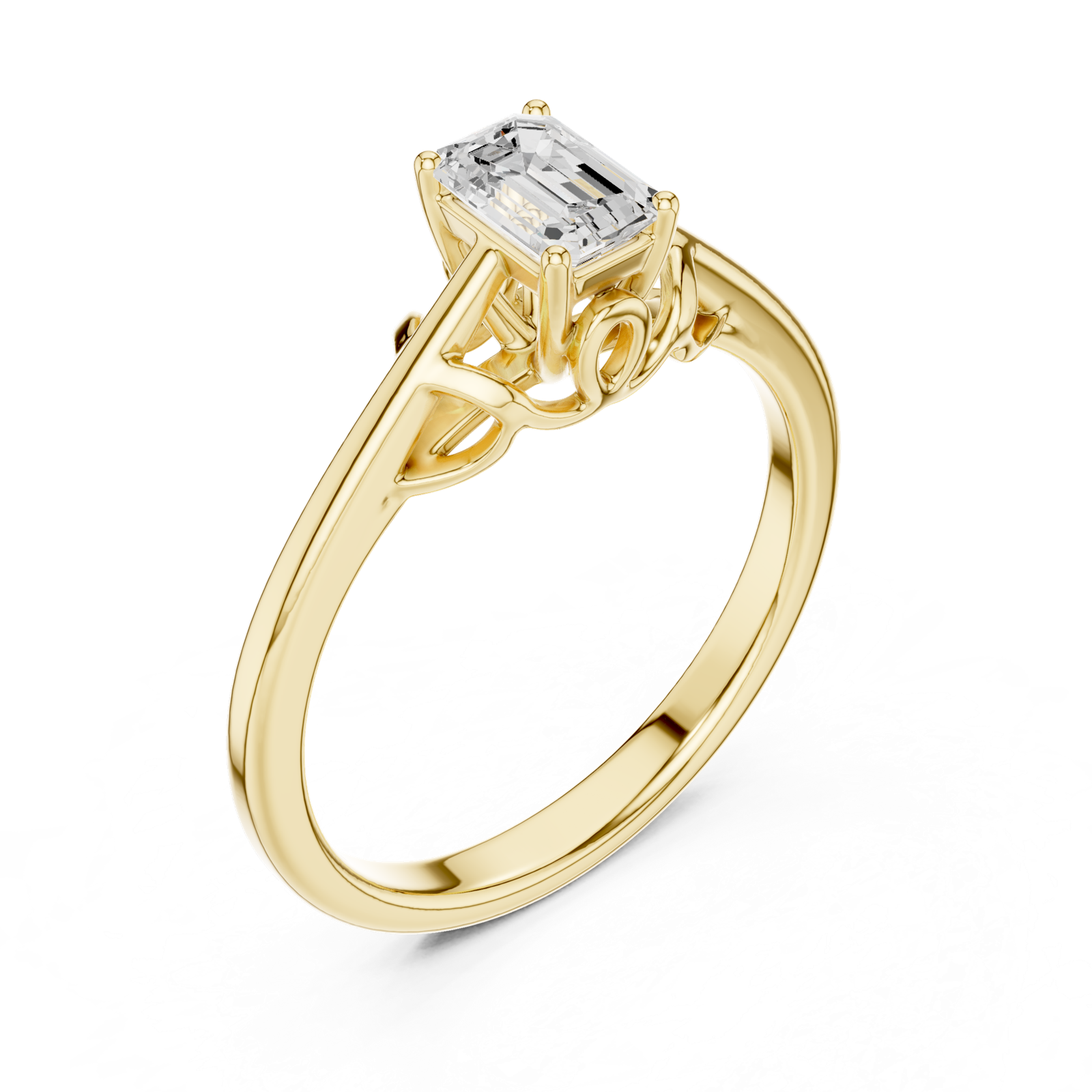 Gold Ring DDLR-483, Yellow Gold, view 2