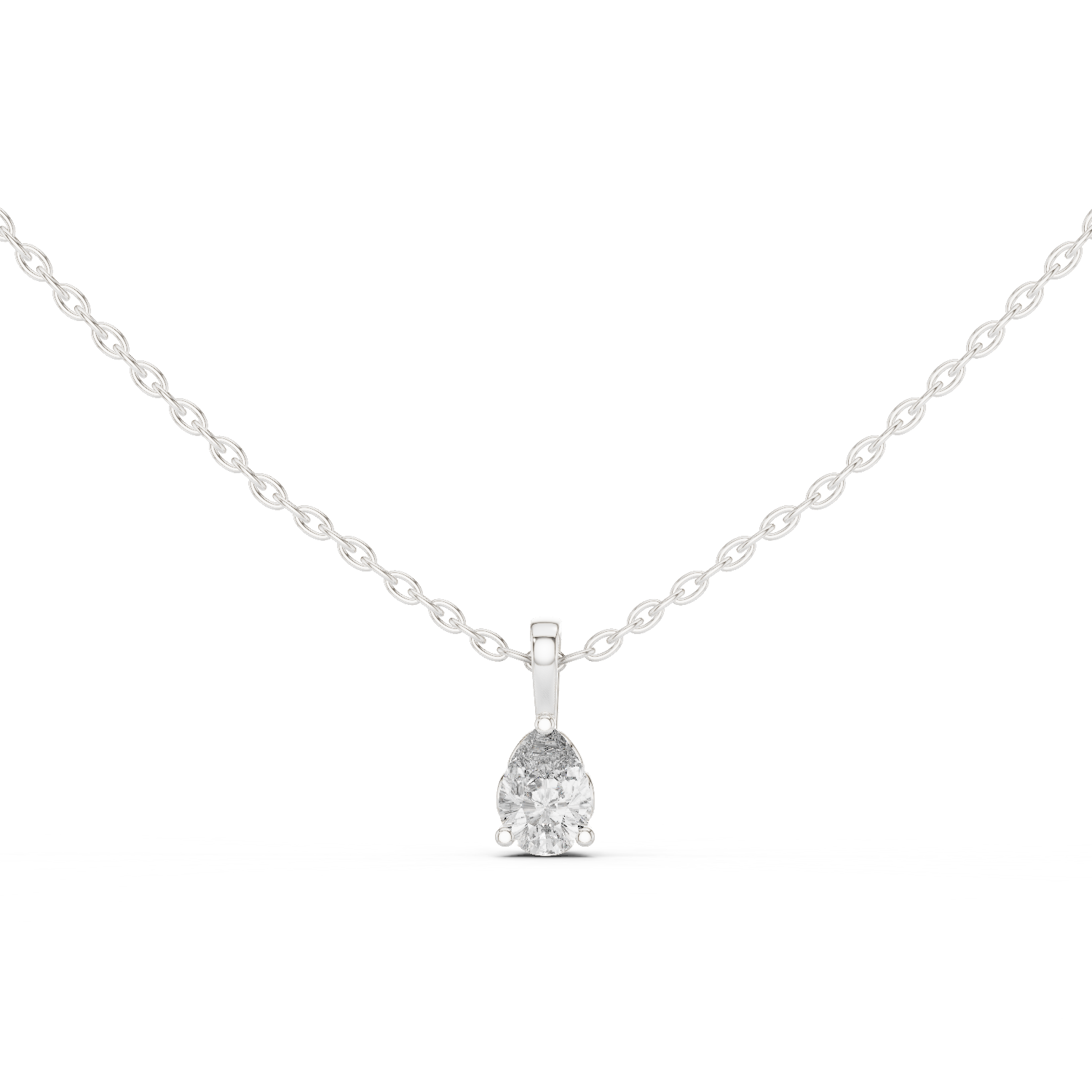 Gold Pendant GPD-0067, White Gold