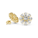 Gold Earrings AER-44, Yellow Gold, view 1