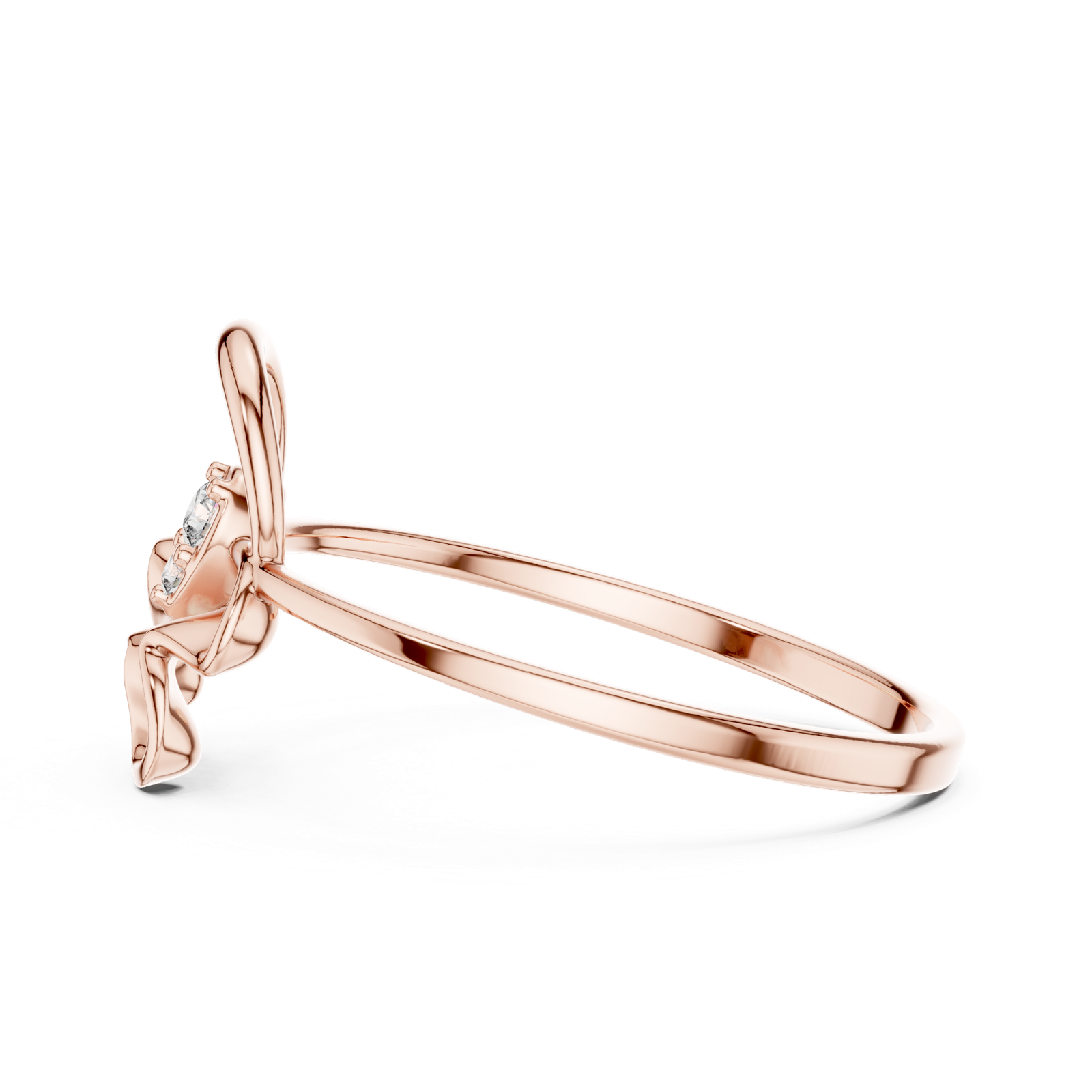 Gold Ring 1 (217), Rose Gold, view 3