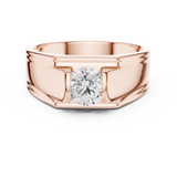 Gold Men's Ring GGR-0023, Rose Gold, view 4