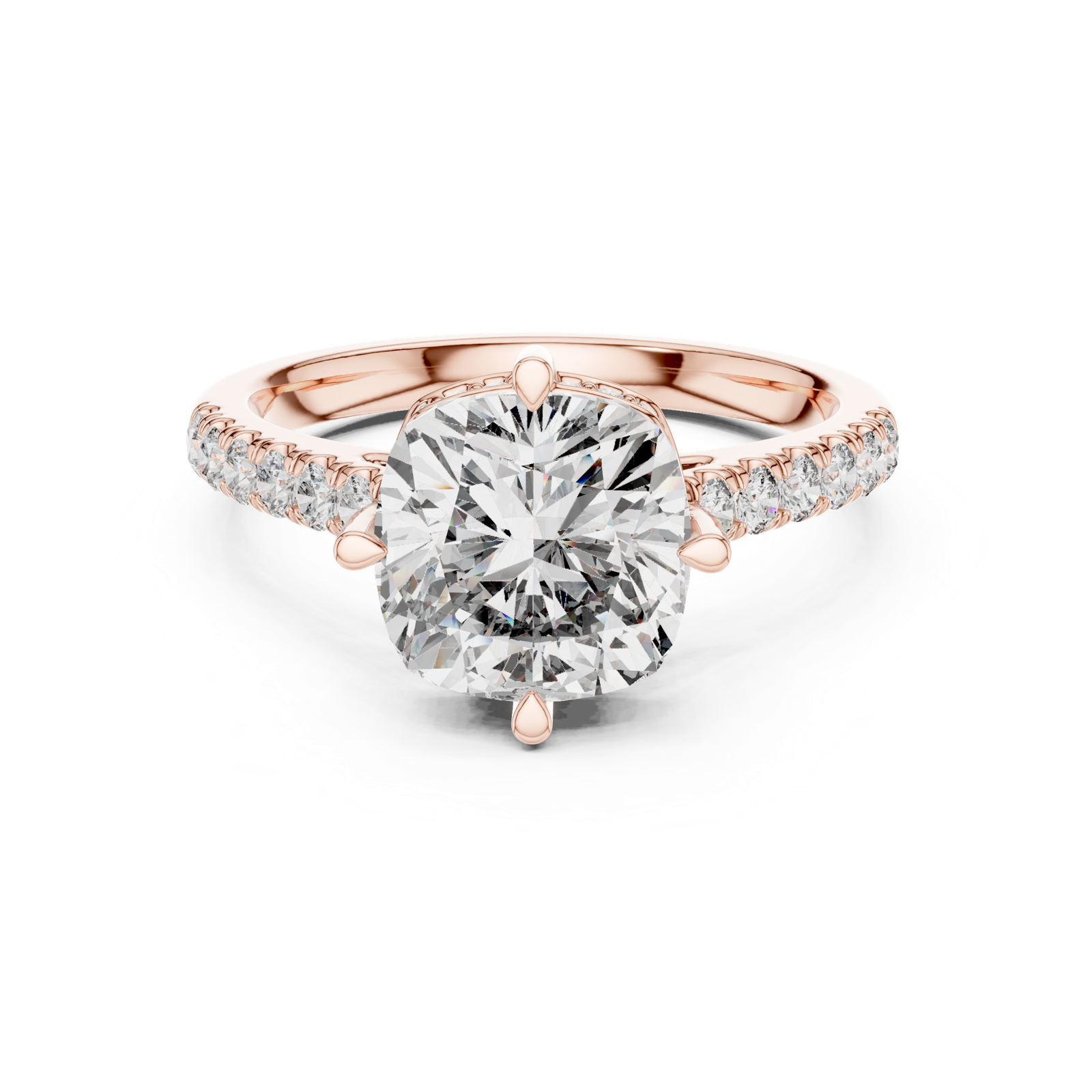 Gold Ring DDLR-162, Rose Gold, view 4