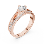 Gold Ring LR-0305, Rose Gold, view 2