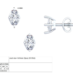 14K Solid Gold Lab Diamond Stud Earrings, Yellow Gold, view 50