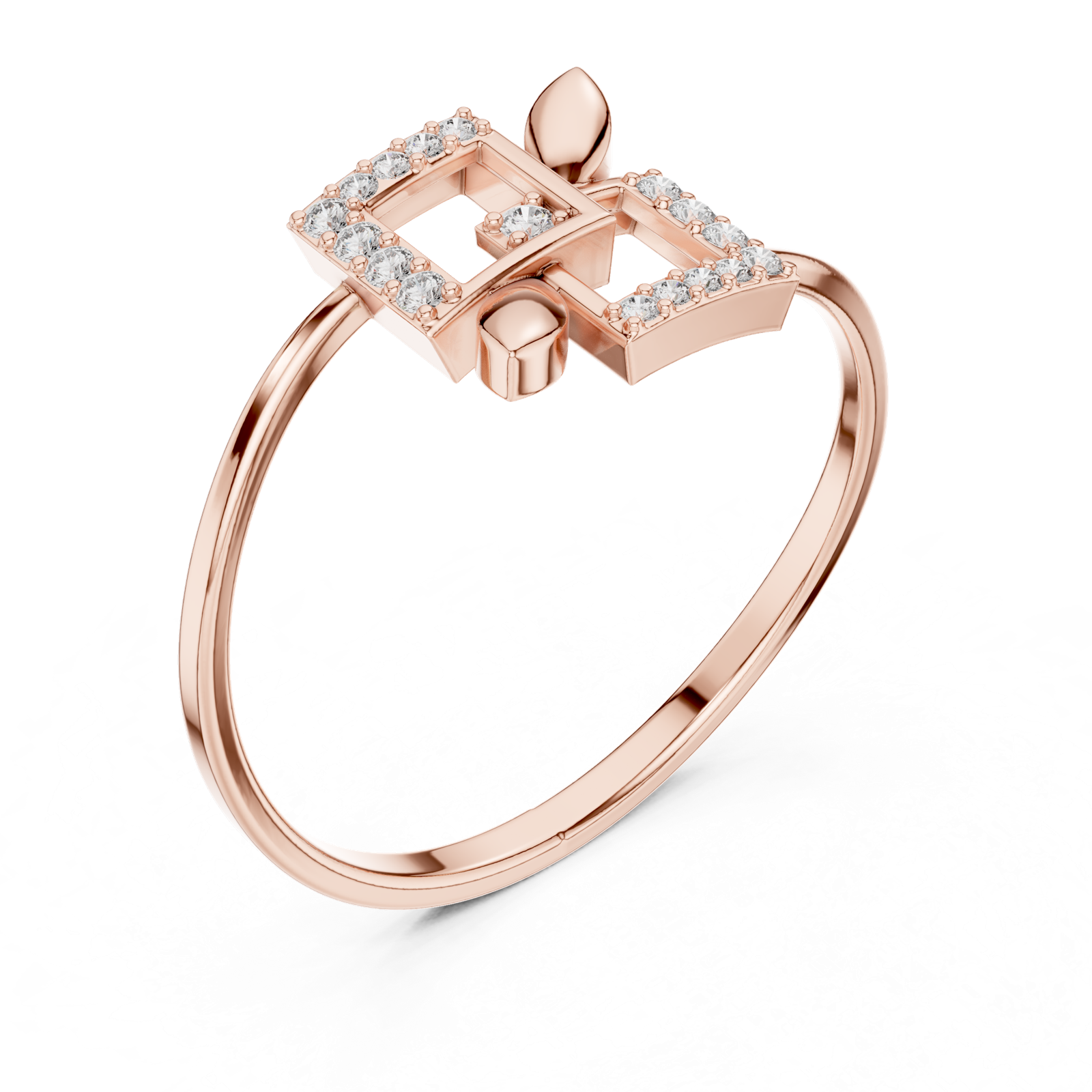Gold Ring 1 (200), Rose Gold, view 2