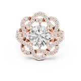 Gold Ring DDLR-404, Rose Gold, view 4
