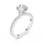 Gold Ring DDLR-787, White Gold, view 2