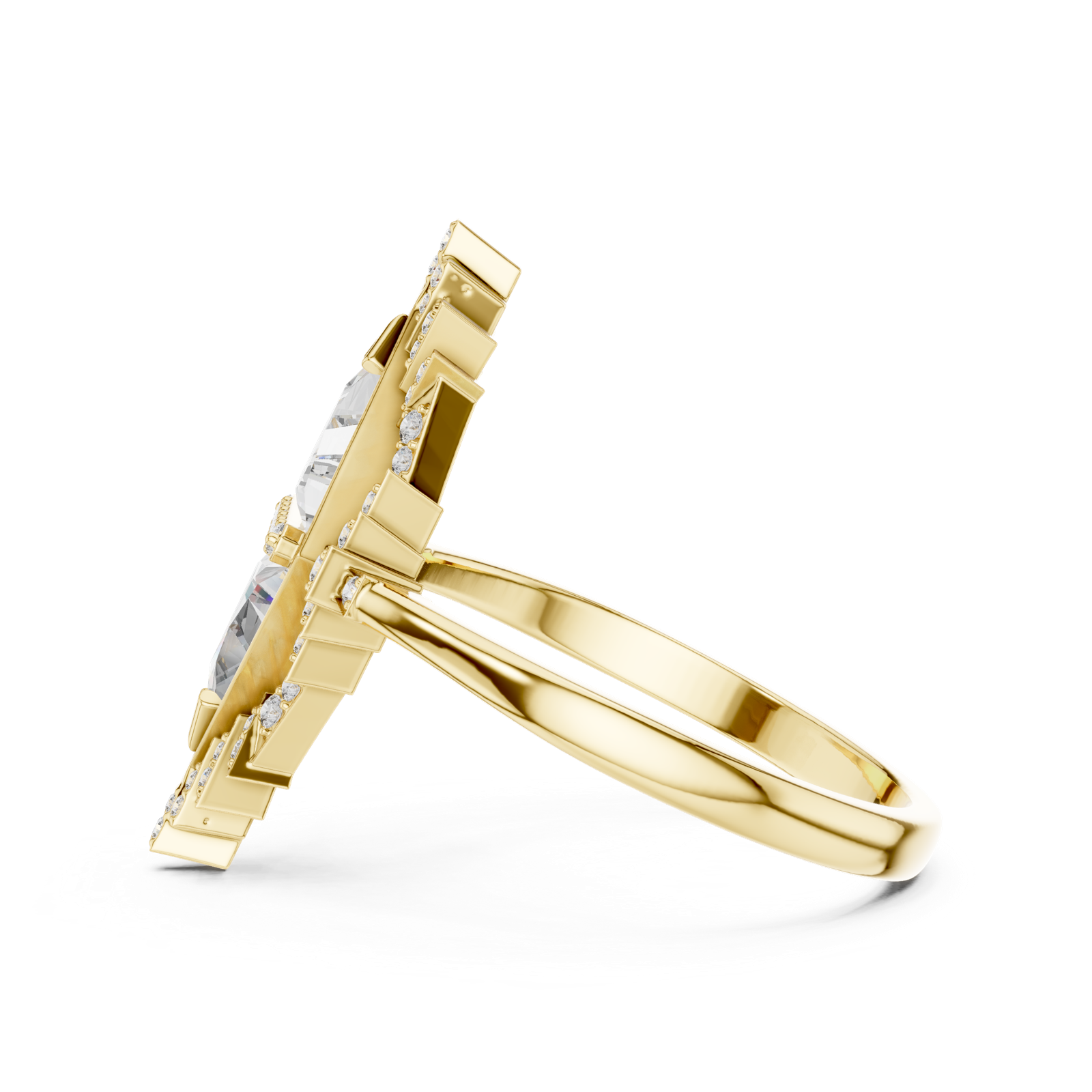 Gold Ring 00001L (2), Yellow Gold, view 3
