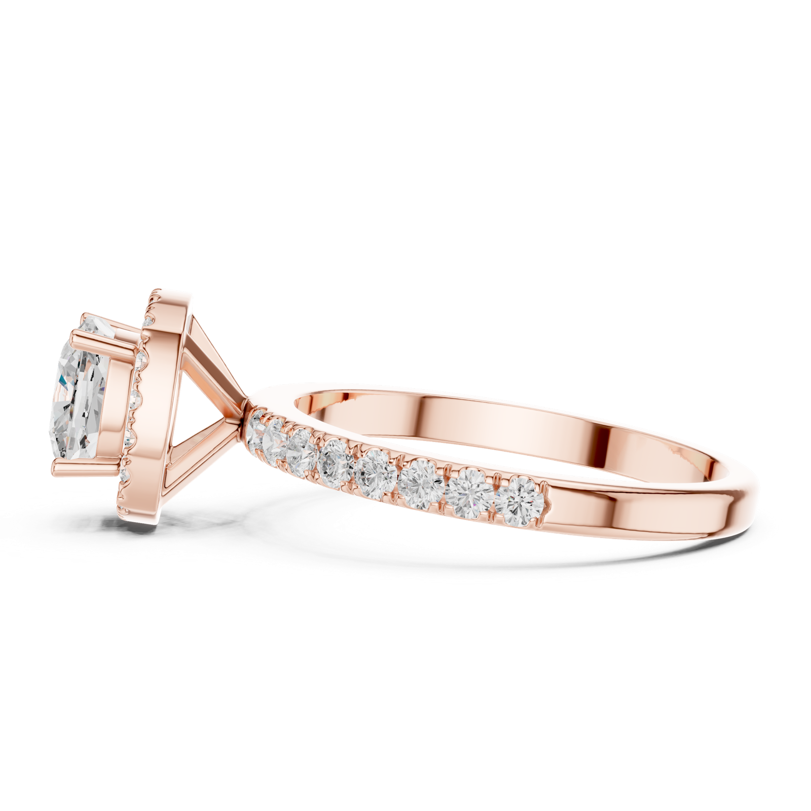 Gold Ring DDLR-1100, Rose Gold, view 3