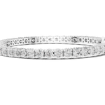 14K Solid Gold Lab Diamond Bracelet, White Gold, view 3