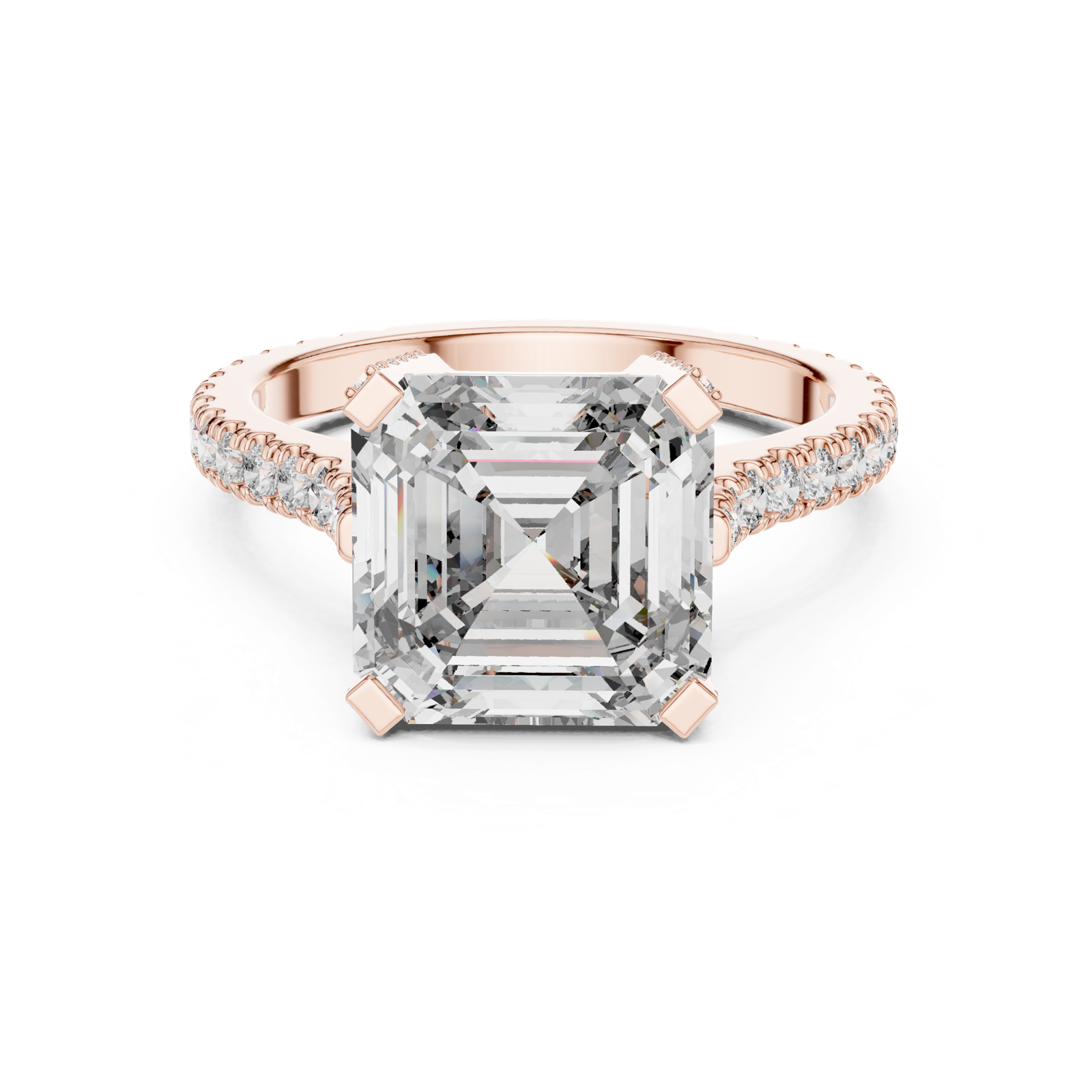 Gold Ring DDLR-194, Rose Gold, view 4
