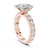 Gold Jewelry L35-63, Princess center stone, Rose Gold, view 1