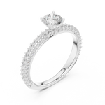 Gold Ring LR-0288, White Gold, view 2
